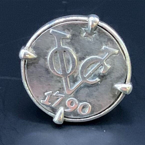 Designer Tracey Mayer 1790 Dutch Netherlands Coin Ring Sterling Silver J256 - Picture 6 of 16